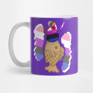 Pride Taiyaki design, 2nd wave (genderfluid) Mug